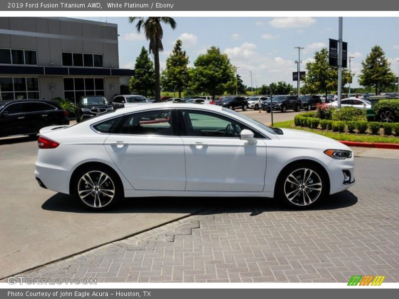 White Platinum / Ebony 2019 Ford Fusion Titanium AWD