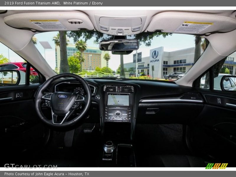 White Platinum / Ebony 2019 Ford Fusion Titanium AWD