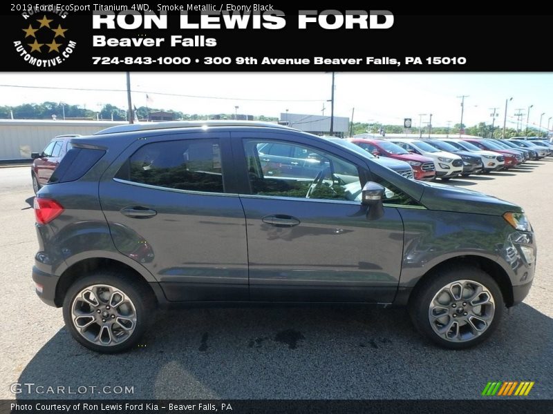 Smoke Metallic / Ebony Black 2019 Ford EcoSport Titanium 4WD