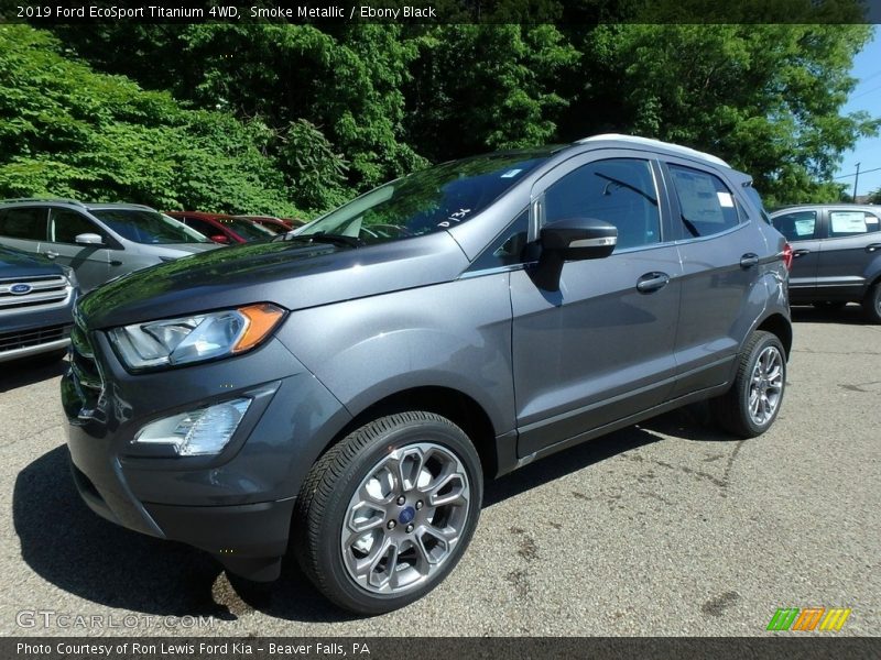 Smoke Metallic / Ebony Black 2019 Ford EcoSport Titanium 4WD
