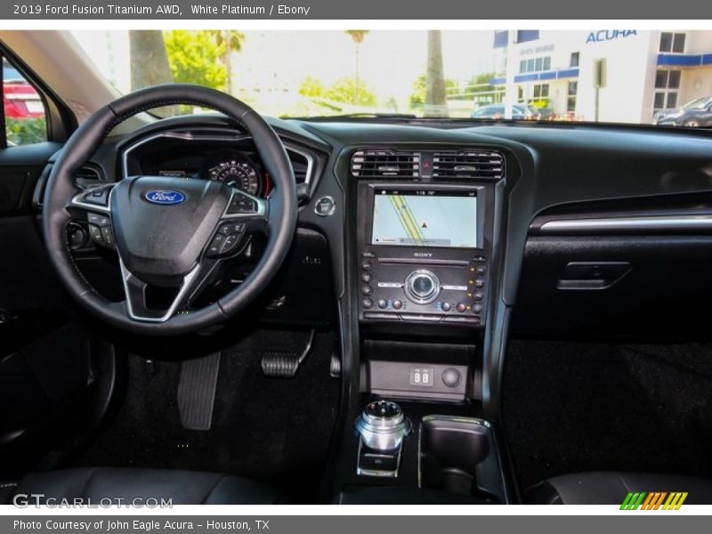 White Platinum / Ebony 2019 Ford Fusion Titanium AWD