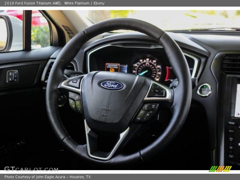 White Platinum / Ebony 2019 Ford Fusion Titanium AWD