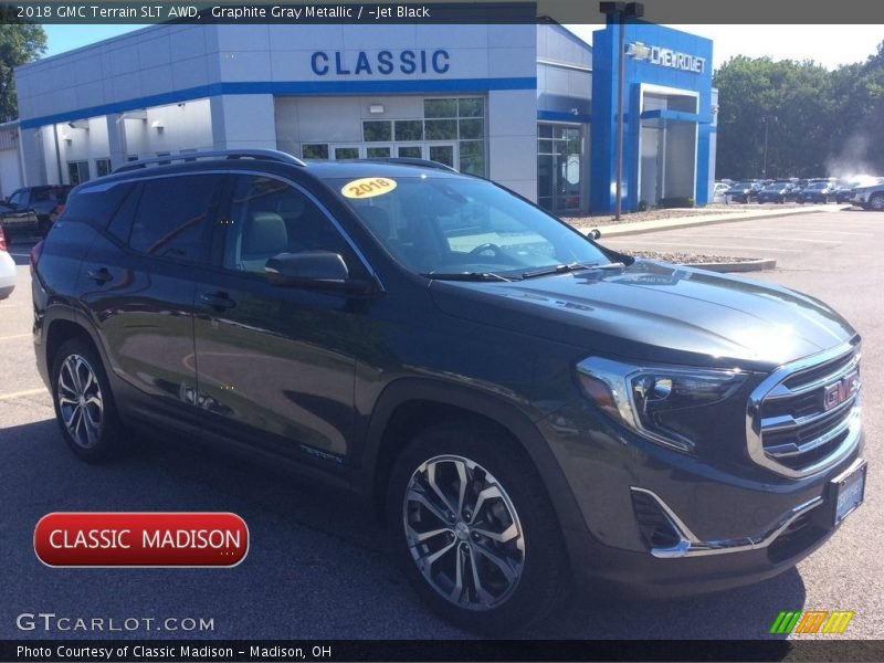 Graphite Gray Metallic / ­Jet Black 2018 GMC Terrain SLT AWD