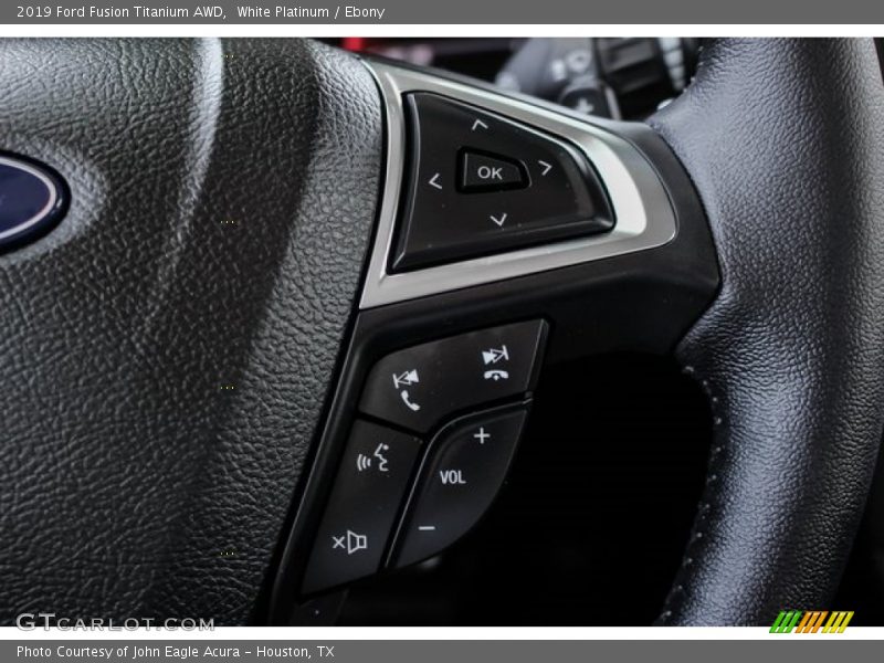 White Platinum / Ebony 2019 Ford Fusion Titanium AWD