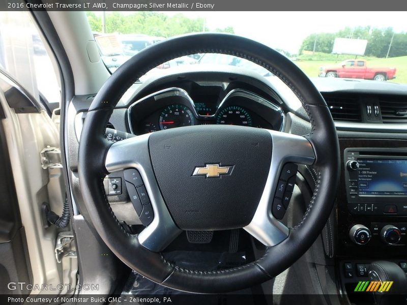 Champagne Silver Metallic / Ebony 2016 Chevrolet Traverse LT AWD