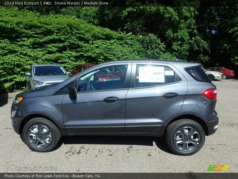 Smoke Metallic / Medium Stone 2019 Ford EcoSport S 4WD