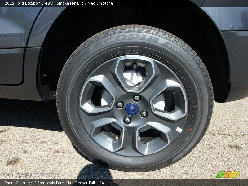 Smoke Metallic / Medium Stone 2019 Ford EcoSport S 4WD