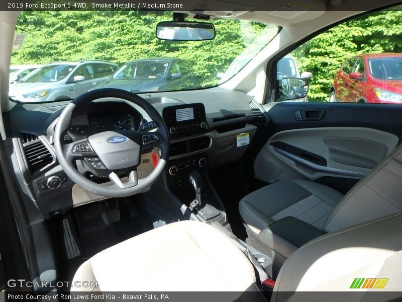 Smoke Metallic / Medium Stone 2019 Ford EcoSport S 4WD