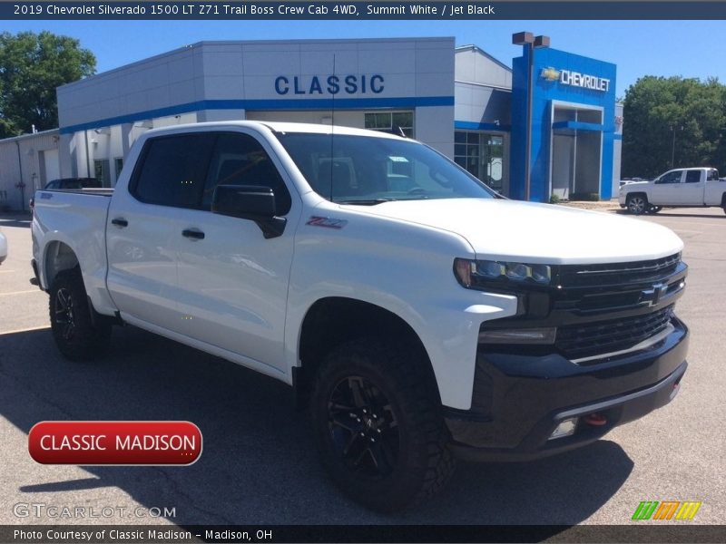 Summit White / Jet Black 2019 Chevrolet Silverado 1500 LT Z71 Trail Boss Crew Cab 4WD