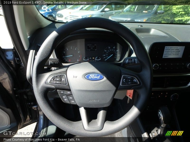 Smoke Metallic / Medium Stone 2019 Ford EcoSport S 4WD