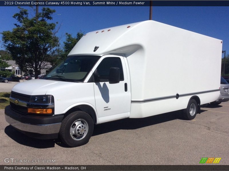 Summit White / Medium Pewter 2019 Chevrolet Express Cutaway 4500 Moving Van