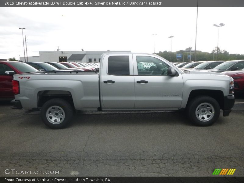 Silver Ice Metallic / Dark Ash/Jet Black 2019 Chevrolet Silverado LD WT Double Cab 4x4