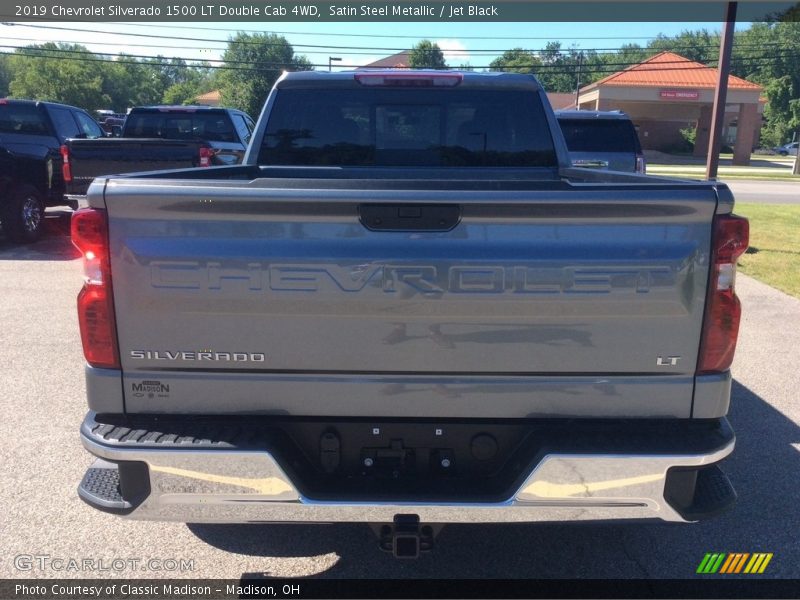 Satin Steel Metallic / Jet Black 2019 Chevrolet Silverado 1500 LT Double Cab 4WD