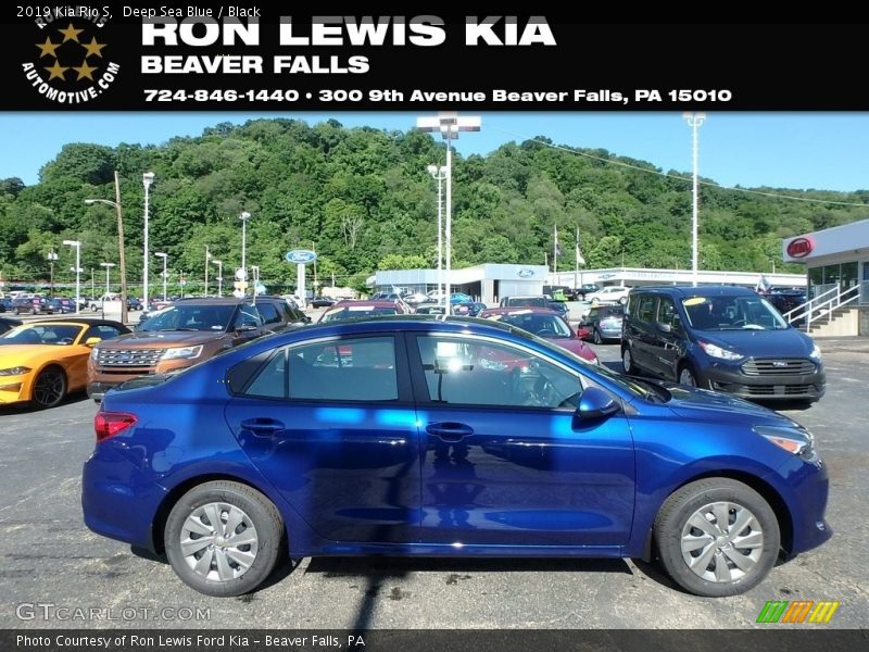 Deep Sea Blue / Black 2019 Kia Rio S