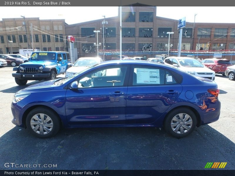 Deep Sea Blue / Black 2019 Kia Rio S