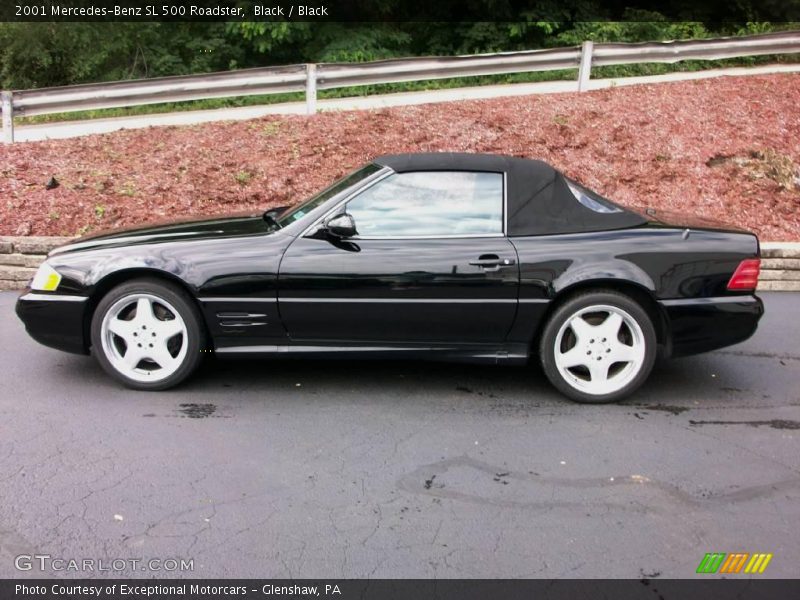 Black / Black 2001 Mercedes-Benz SL 500 Roadster