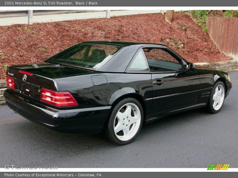 Black / Black 2001 Mercedes-Benz SL 500 Roadster