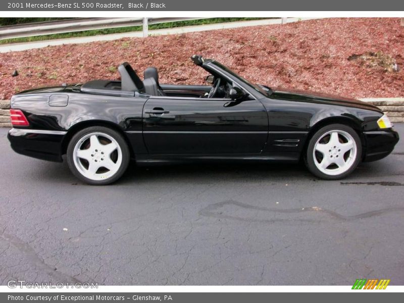 Black / Black 2001 Mercedes-Benz SL 500 Roadster