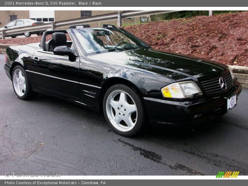 Black / Black 2001 Mercedes-Benz SL 500 Roadster