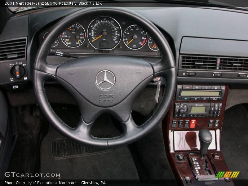 Black / Black 2001 Mercedes-Benz SL 500 Roadster