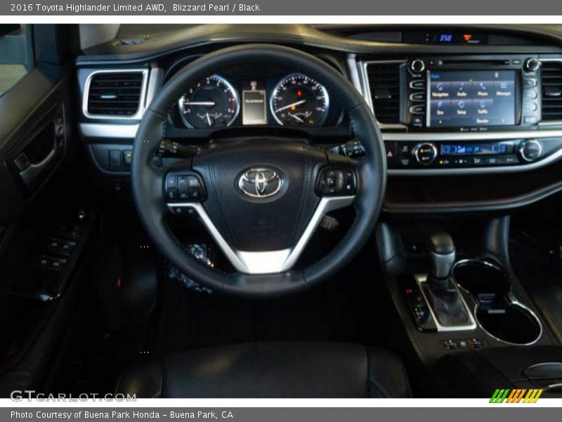 Blizzard Pearl / Black 2016 Toyota Highlander Limited AWD