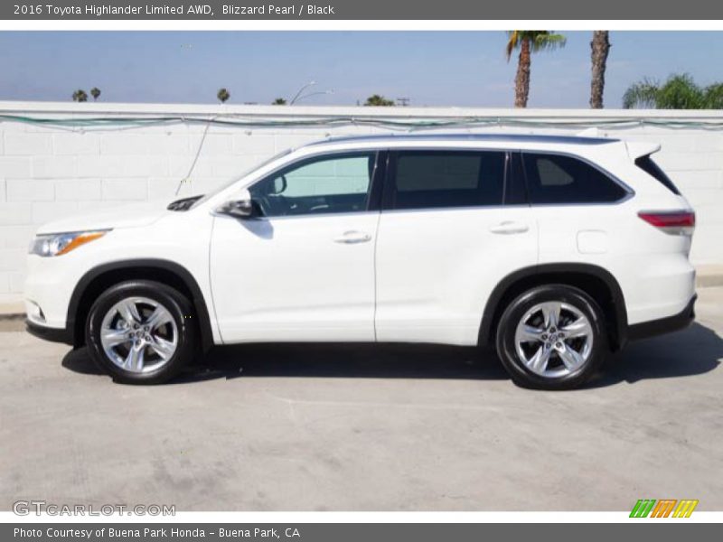 Blizzard Pearl / Black 2016 Toyota Highlander Limited AWD