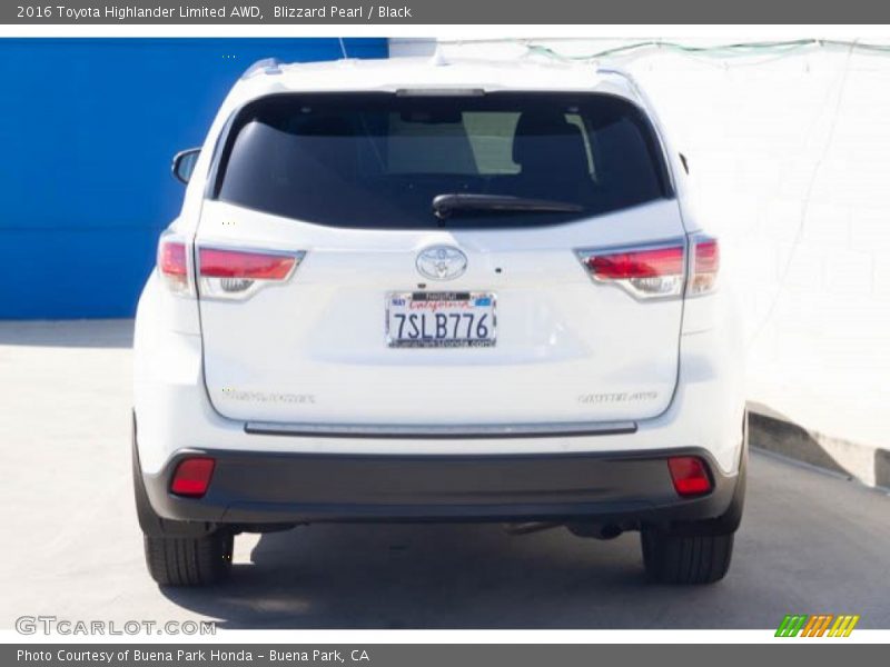 Blizzard Pearl / Black 2016 Toyota Highlander Limited AWD