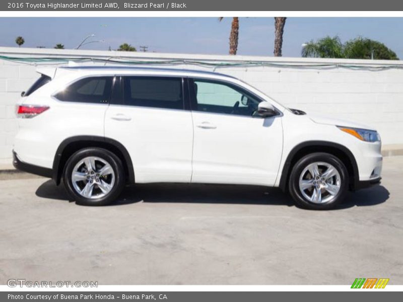 Blizzard Pearl / Black 2016 Toyota Highlander Limited AWD
