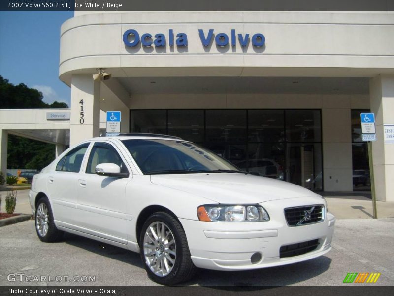 Ice White / Beige 2007 Volvo S60 2.5T