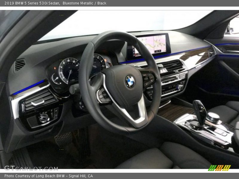 Bluestone Metallic / Black 2019 BMW 5 Series 530i Sedan