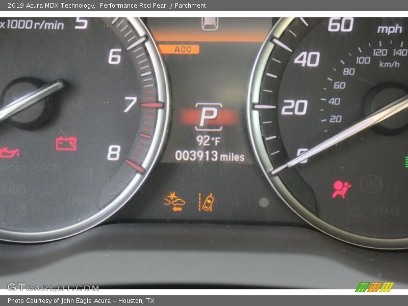 Performance Red Pearl / Parchment 2019 Acura MDX Technology