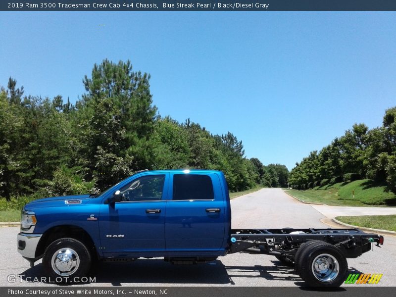 Blue Streak Pearl / Black/Diesel Gray 2019 Ram 3500 Tradesman Crew Cab 4x4 Chassis