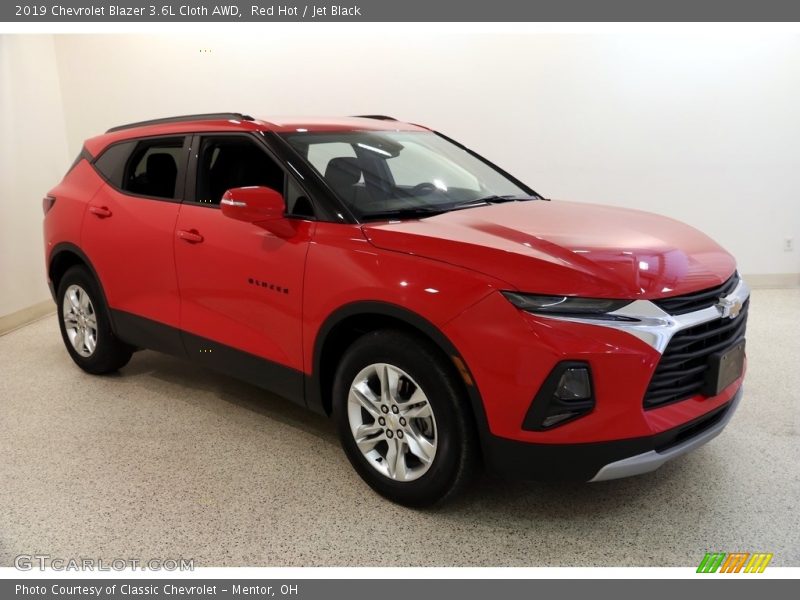 Red Hot / Jet Black 2019 Chevrolet Blazer 3.6L Cloth AWD