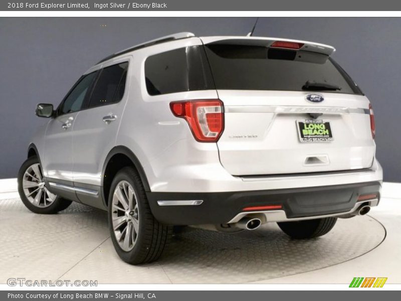 Ingot Silver / Ebony Black 2018 Ford Explorer Limited