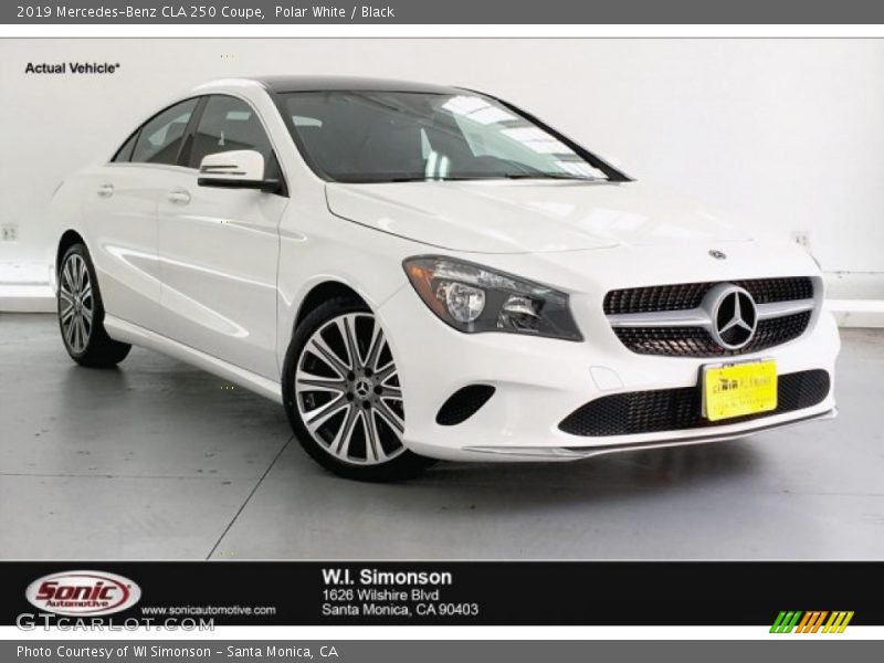 Polar White / Black 2019 Mercedes-Benz CLA 250 Coupe