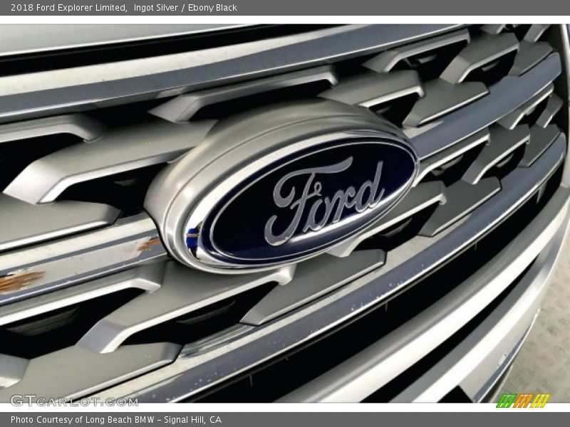 Ingot Silver / Ebony Black 2018 Ford Explorer Limited