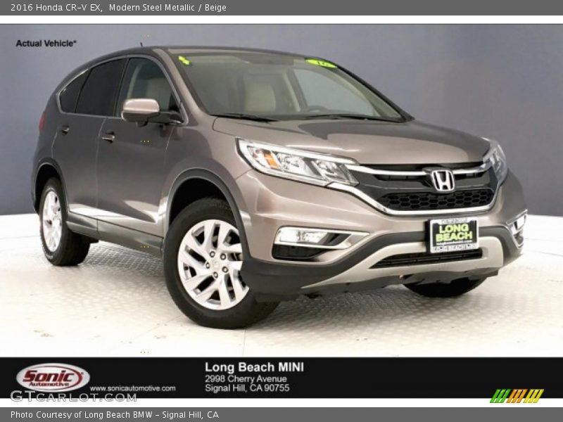 Modern Steel Metallic / Beige 2016 Honda CR-V EX