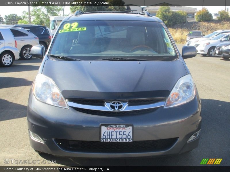 Blue Mirage Metallic / Stone 2009 Toyota Sienna Limited AWD
