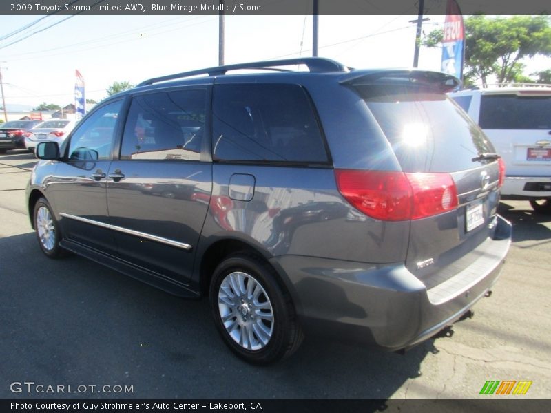 Blue Mirage Metallic / Stone 2009 Toyota Sienna Limited AWD