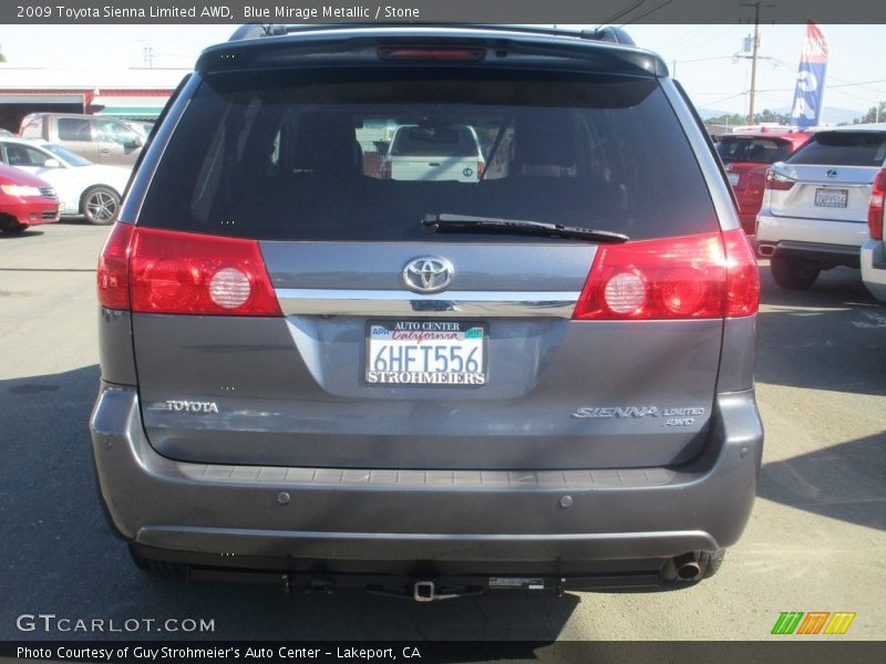 Blue Mirage Metallic / Stone 2009 Toyota Sienna Limited AWD