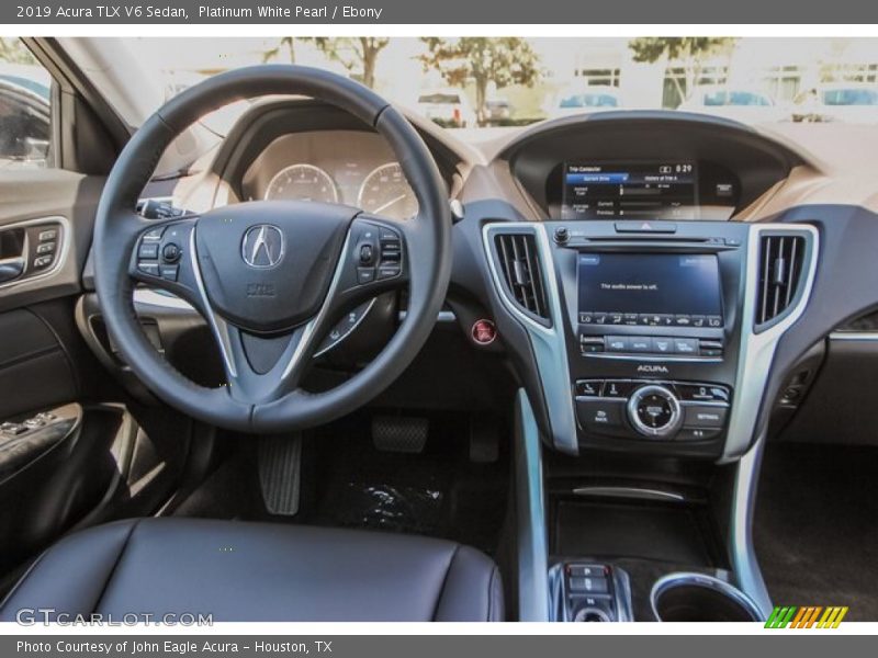 Platinum White Pearl / Ebony 2019 Acura TLX V6 Sedan