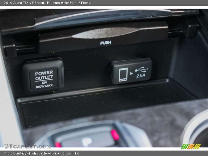 Platinum White Pearl / Ebony 2019 Acura TLX V6 Sedan