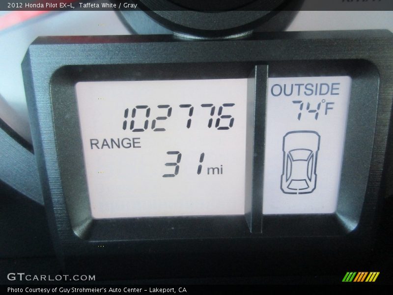 Taffeta White / Gray 2012 Honda Pilot EX-L