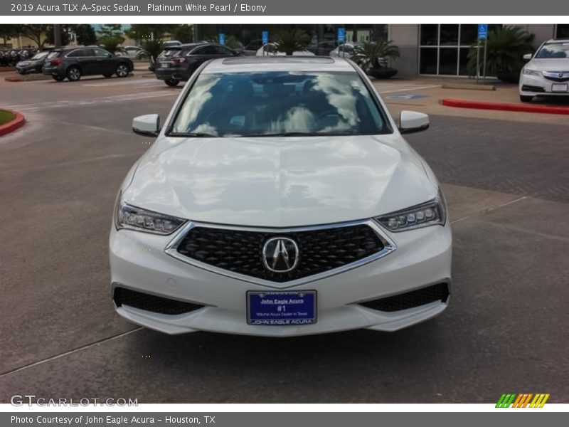 Platinum White Pearl / Ebony 2019 Acura TLX A-Spec Sedan