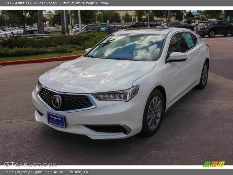Platinum White Pearl / Ebony 2019 Acura TLX A-Spec Sedan