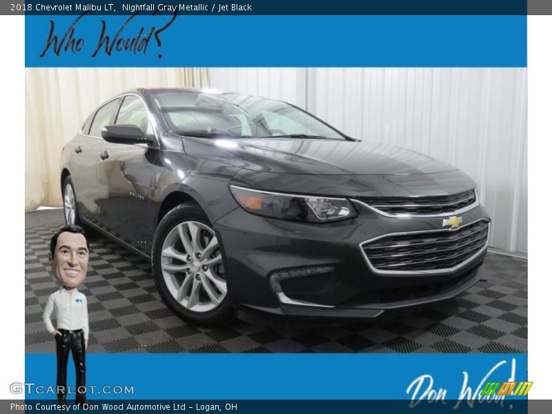 Nightfall Gray Metallic / Jet Black 2018 Chevrolet Malibu LT