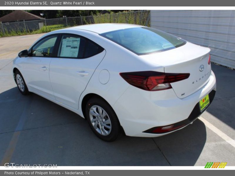 Quartz White Pearl / Black 2020 Hyundai Elantra SE