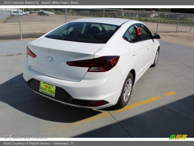 Quartz White Pearl / Black 2020 Hyundai Elantra SE