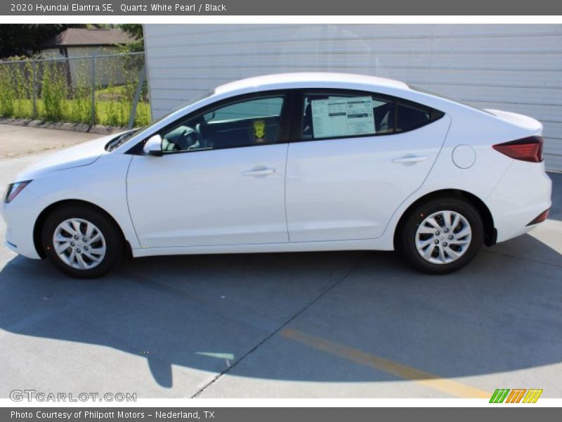 Quartz White Pearl / Black 2020 Hyundai Elantra SE