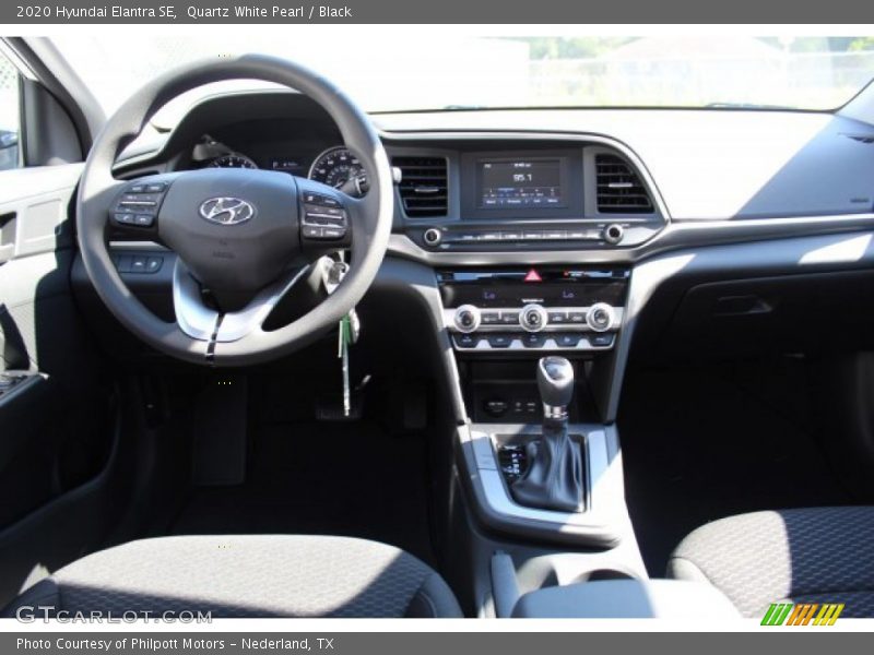 Quartz White Pearl / Black 2020 Hyundai Elantra SE